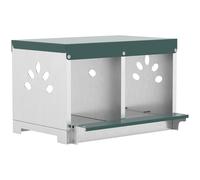 Nido per Galline Ovaiole 54,5x42,5x35,5 cm a 2 Aree con Base Rialzata Tetto e