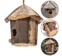 Nido per uccellini in legno per arredamento giardino design rustico costruzione