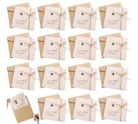 NIDONE Cartoline di Natale con buste 15 pezzi 5x5 pollici Biglietti d'auguri vintage con ornamento a stella I migliori auguri per un accogliente saluto natalizio