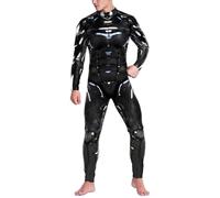 NIDONE Costume da scheletro uomo, costume robot stampa 3d robot meccanica scheletro magro salta di Halloween per forniture per feste cosplay, l