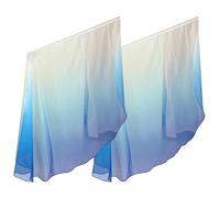 NIDONE FLAGGI della CULITÀ 2PCS 87X55IN SEMIRCRIO Chiffon Lightweight Extensive elogio Dance Flags Dannone Adorazione a Colori per Dance Church Sports Meeting (Bianco a Blu), lode
