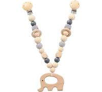 NIDONE Giocattolo per Passeggino, Catena di Elefante in Legno appesa Giocattoli per Culla con Clip, Catena per Carrozzina per attività sensoriale educativa precoce per Neonati 0-6 Mesi