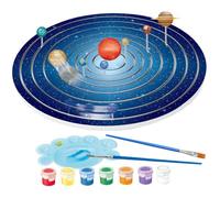 NIDONE Kit di Progetto del Sistema Solare, i Kit scientifici includono Vernice e Pennello, Modelli di Pianeti e Istruzioni, Sistema Solare educativo Dipinto a Mano per Bambini