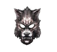 NIDONE Maschera di lupo EVA Halloween licantropo Mezza maschera spaventosa horror diavolo lupo maschera animale per masquerade costume halloween partito cosplay