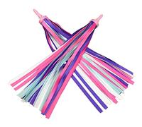NIDONE Nastri per Bicicletta per Bambini Stelle filanti per Scooter Manopole per Bici Nappe Accessori per Manubrio per Bici per Bambini Decorazioni Viola 2 Pezzi