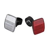 NIDONE Riflettori per Bici da 2 Pezzi, riflettore di Luce per Bicicletta da Ciclismo Anteriore Posteriore, per Barra di Sella del Manubrio 30, 4 mm