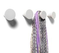 nidoshu Appendiabiti da Parete Singoli - Attaccapanni da Muro per Ingresso Moderno Bagno o Cucine - Appendini Originali - Ganci Appendi Abiti con viti a scomparsa (Set da 4 appendini, grigio chiaro)