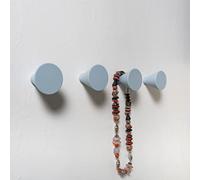 nidoshu Appendiabiti da Parete Singoli celesti - Attaccapanni da Muro per Ingresso Moderno Bagno o Cucine - Appendini Originali - Ganci Appendi Abiti con viti a scomparsa (Set da 4 appendini, celeste)