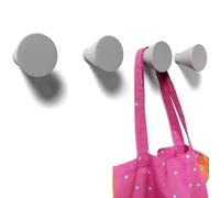 nidoshu Appendiabiti da Parete Singoli grigi - Attaccapanni da Muro per Ingresso Moderno Bagno o Cucine - Appendini Originali - Ganci Appendi Abiti con viti a scomparsa (Set da 4 appendini, grigio)