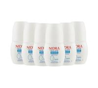 NIDRA | Deolatte Roll On Latte, 6x50 ml | Con Proteine del Latte e Olio di Avocado, Dermatologicamente Testato, Made in Italy