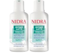 NIDRA | Detergente Intimo, Rinfrescante con Antibatterico, Proteine del Latte, Ginecologicamente Testato, Made in Italy, 500 ml (Confezione da 2)