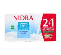 NIDRA | Tripack Sapone Vellutante, con Proteine del Latte, Dermatologicamente Testato, Made in Italy, 3x90gr