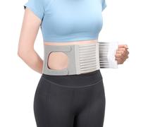 NIdreamCE Cintura per stomia da uomo e donna，Cintura per ernia ostomica supporto medico per stomia, ileostomia, cintura di supporto in vita，con diametro del foro regolabile 6-8 cm (L)