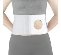NIdreamCE Cintura per stomia da uomo e donna，Cintura per ernia ostomica supporto medico per stomia, ileostomia, cintura di supporto in vita，con apertura da 8 cm (XL)
