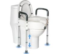 NIdreamCE Rialzo WC per Anziani, Sedile Rialzato per wc con Maniglie Alzata per WC, Alza Water Anziani per Protesi Anca WC per Disabili, WC per Anziani, Rialzo per WC per Altezza Regolabili
