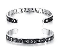 NIEBYI Braccialetti ispiratori per donne, adolescenti, ragazze, regali personalizzati per figlia, nipote, mamma, sorella, amici, bracciale in acciaio inox inciso per compleanno, Pasqua, Natale