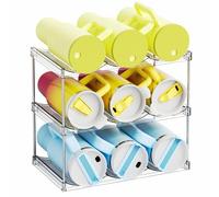 NIEBYI Organizer impilabile per bottiglie d'acqua Stanley, Yeti da 1134 g e altri, organizer per bottiglie d'acqua a 3 livelli, organizer per tazze in acrilico trasparente per mobili da cucina, piano