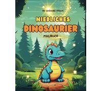 Niedliches Dinosaurier: Malbuch