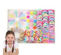 Niedliches Haaraccessoire Set - Bunte Haargummis Und Haarbänder | Mehrfarbige Haargummis, Modische Haaraccessoires Für Partys, Geburtstage Mädchen Und Frauen