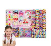 Niedliches Haaraccessoire Set - Bunte Haargummis Und Haarbänder | Mehrfarbige Haargummis, Modische Haaraccessoires Für Partys, Geburtstage Mädchen Und Frauen