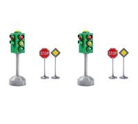 NIEI 2X Mini Segnali Stradali Blocco Semaforo con Suono LED Modello di Semaforo di Sicurezza per Bambini Giocattoli Semaforici