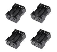NIEI 4 X doppia molla laterale 6 x 1,5 V AA Battery Holder Case Box nero