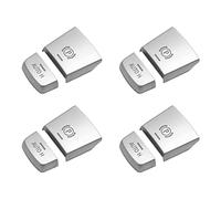 NIEI 4X ABS Cromo Elettronico Freno a Mano Pulsante P Copertura Decorazione per F10 F07 F01 X3 F25 X4 F26 F11 F06 X5 F15 X6 F16 Accessori Auto