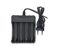 NIEI Adattatore per Caricabatterie agli di litio 1 Pezzo DC 4.2V 1.2A Uscita 4 Slot per Caricabatterie al Litio Ricaricabile 18650 Spina UE