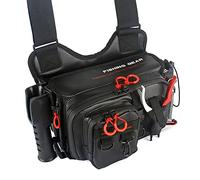 NIEI Borsa da pesca a mosca in legno per gamberetti borsa per esche in con piastra imitazione borsa da pesca, Nero