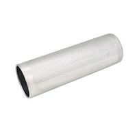 NIEI Guiro professionale grande in acciaio con raschietto latino merengue strumento musicale a percussione 25,4 x 7,6 cm estremità aperte