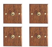 NIEI Interruttore a parete in legno 4X86 con interruttore a bilanciere in , 16A, vite, ON-OFF, toggle