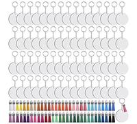 Niejgay 240 Pezzi per Sublimazione Set Rotondi per Ornamenti per Sublimazione Nappe per Trasferimento di