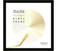 nielsen cornice per dischi, 31,4 x 31,6 cm, legno, Rivestimento Bianco, cornice in vinileper appenderein formato verticale e orizzontale, vetro sintetico, Vinyl Holz
