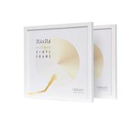 nielsen cornice per dischi, 31,4 x 31,6 cm (set di 2), legno, Nero, cornice in vinileper appenderein formato verticale e orizzontale, vetro sintetico, Vinyl Holz