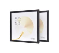 nielsen cornice per dischi, 31,4 x 31,6 cm (set di 2), legno, Rivestimento Bianco, cornice in vinileper appenderein formato verticale e orizzontale, vetro sintetico, Vinyl Holz