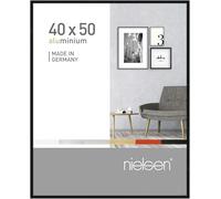 nielsen cornice per foto, 40 x 50 cm, alluminio, Nero, cornice per posterper appenderein formato verticale e orizzontale, vetro vero, Pixel