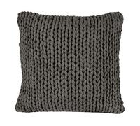 nielsen HOME Federa per il cuscino Marlin a maglia grossa, 50x50 cm, grigio antico, 100% cotone, Oeko-tex, accogliente elegante alla moda, decorativo, per divano