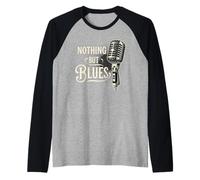 Nient'altro Che Blues Music Tromba Maglia con Maniche Raglan