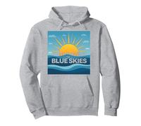 Nient'altro Che i cieli Blu - Sunny Optimism Felpa con Cappuccio, Unisex per Adulti, Grigio Melange, XXL