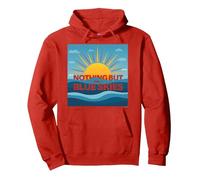 Nient'altro Che i cieli Blu - Sunny Optimism Felpa con Cappuccio, Unisex per Adulti, Rosso, L