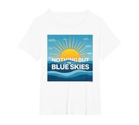 Nient'altro Che i cieli Blu - Sunny Optimism Maglietta, Donna Plus-Size, Bianco, 4X