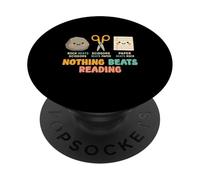 Niente batte il libro di lettura divertente Bookworm Reader Bibliotecario PopSockets PopGrip Adesivo