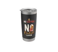 Niente caffè Nessun giardino botanico Amante del caffè Amante delle orchidee Bicchiere termico in acciaio inox doppia parete