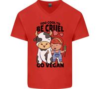 Niente Che Farts Divertente Vegano Vegetariano Uomo Scollo A V T-Shirt