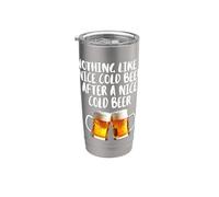 Niente come una bella birra fredda dopo un bel drink di birra fredda Bicchiere termico in acciaio inox doppia parete