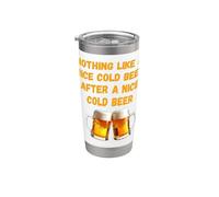 Niente come una bella birra fredda dopo un bel drink di birra fredda Bicchiere termico in acciaio inox doppia parete