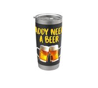 Niente come una bella birra fredda dopo un bel drink di birra fredda Bicchiere termico in acciaio inox doppia parete