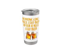 Niente come una bella birra fredda dopo un bel drink di birra fredda Bicchiere termico in acciaio inox doppia parete