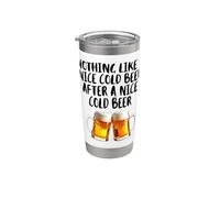 Niente come una bella birra fredda dopo un bel drink di birra fredda Bicchiere termico in acciaio inox doppia parete