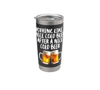 Niente come una bella birra fredda dopo un bel drink di birra fredda Bicchiere termico in acciaio inox doppia parete